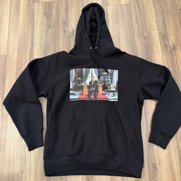 Supreme Scarface Black Graphic Hoodie LIKE NEW - Picture 1 of 6